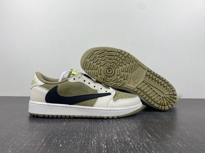 air jordan 1 retro low golf travis scott neutral olive fz3124-200