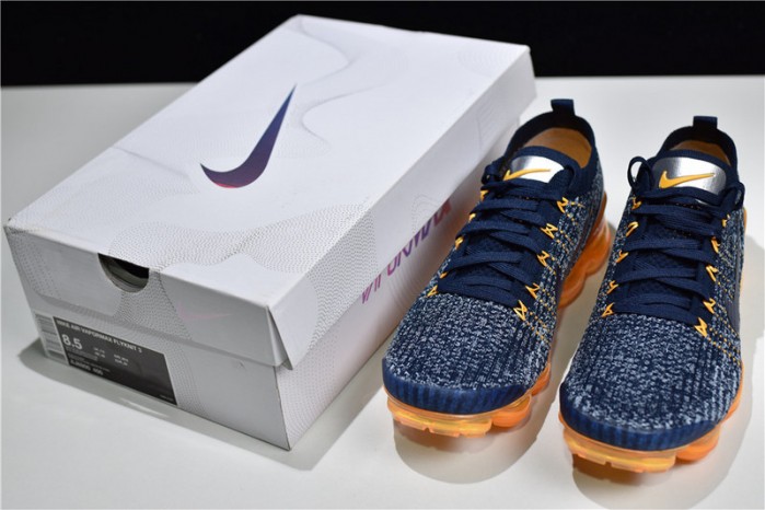 nike air vapormax flyknit 3 navy orange aj6900-400