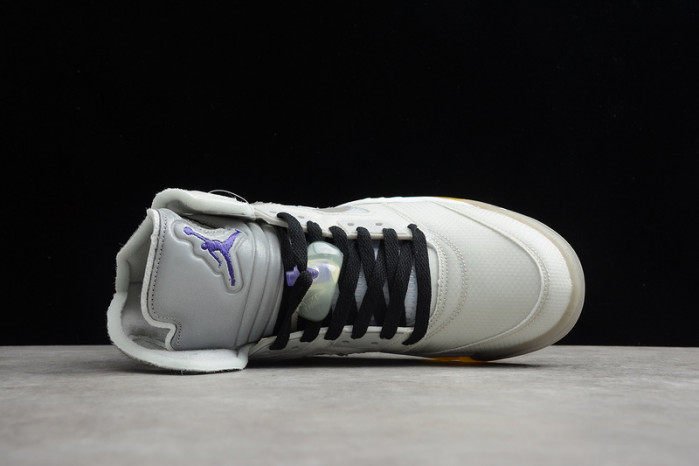 air jordan 5 white green purple ct8480-105