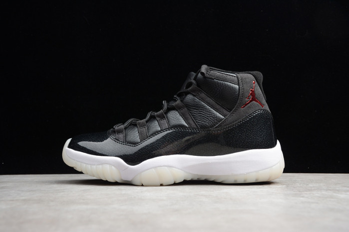 jordan 11 retro bp "72-10" black 378037-002