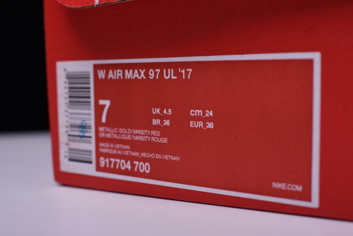 nike air max 97 ultra ’17 og “metallic gold” 918356-700