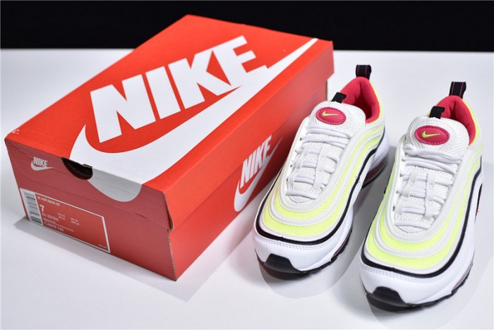 nike air max 97 white rush pink black volt cj9978-100