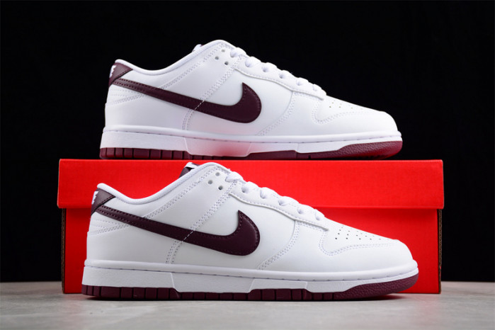 nike dunk low retro white night maroon dv0831-102