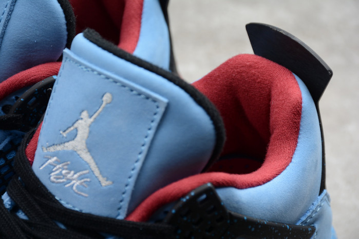 travis scott x air jordan 4 “houston oilers” university blue 308497-406