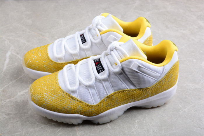 air jordan 11 low wmns “yellow snakeskin” ah7860-107