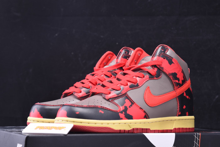 nike dunk high 1985 red acid wash