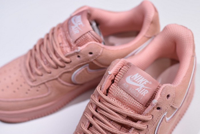 nike air force 1 07 suede women lifestyle shoe pink aa1117-601