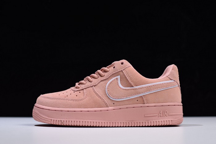 nike air force 1 07 suede women lifestyle shoe pink aa1117-601