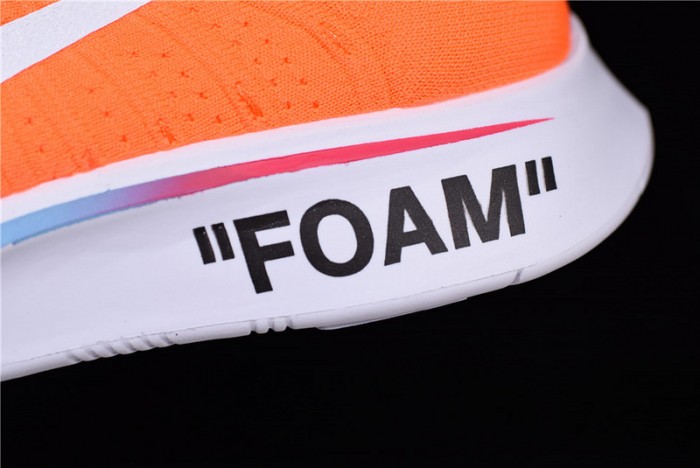 nike x ow zoom fly mercurial flyknit total orange ao2115-800