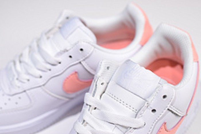 nike womens air force 1 low white pink ah0287-102