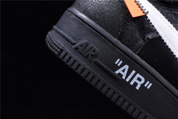 ow nike air force 1 low black ao4606-001