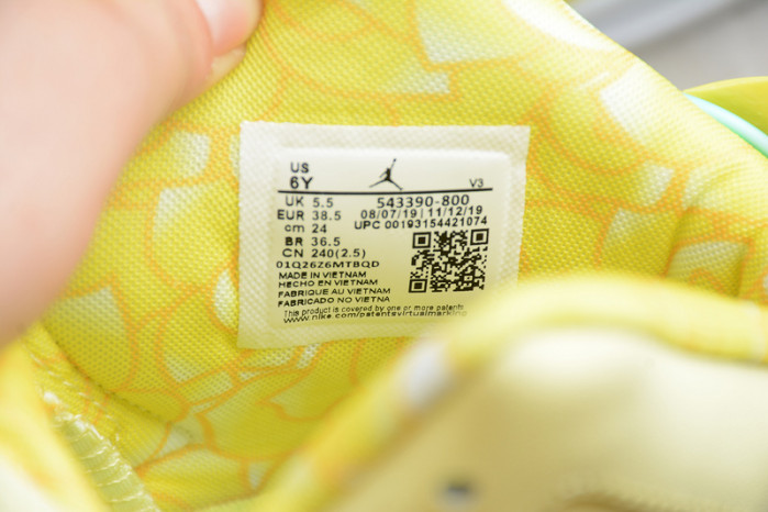 air jordan 6 retro dynamic yellow floral (gs) 543390-800