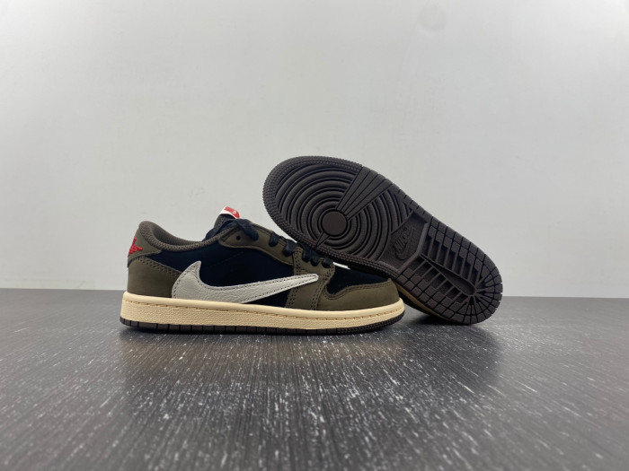 TRAVIS SCOTT X AIR JORDAN 1 LOW “MOCHA” KIDS CQ4277-001