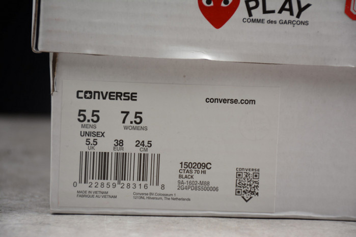 CONVERSE CDG X CONVERSE CHUCK TAYLOR 70S OG00101